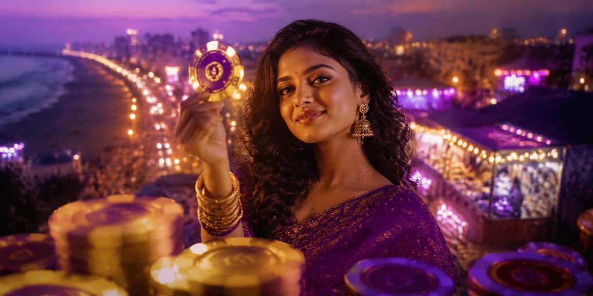 Live casino dealer at table in India